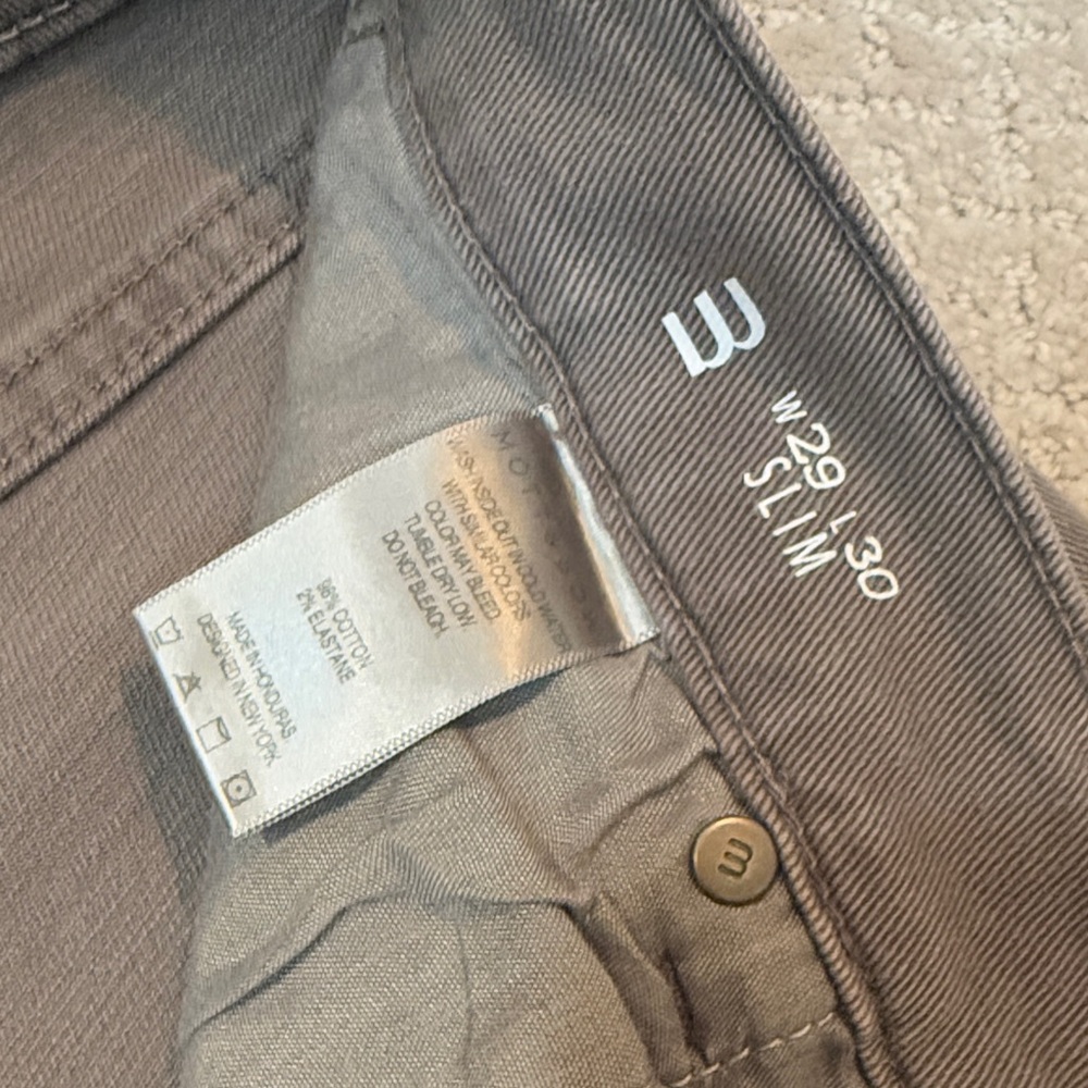 Mott & Bow Men's Slim Taupe Jeans - Picture 3 of 3